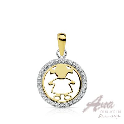 9K COLGANTE NIÑO BICOLOR...