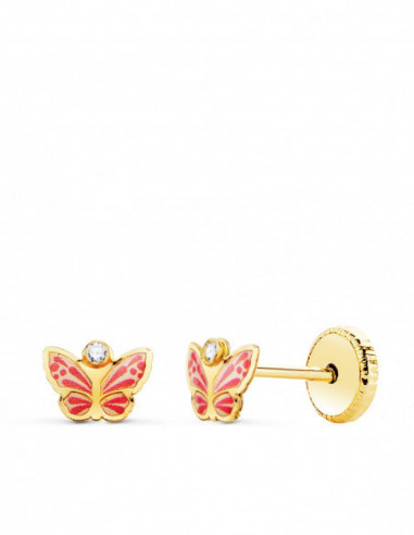 18K PENDIENTES ORO AMARILLO MARIPOSAS...