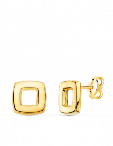 18K PENDIENTES ORO AMARILLO CUADRADOS...