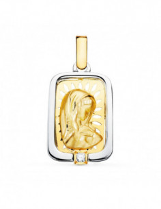 18K MEDALLA VIRGEN NIÑA ORO...