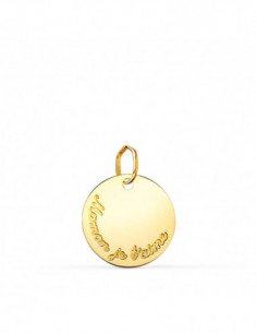 18K COLGANTE DISCO ORO...