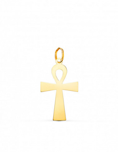18K COLGANTE ORO AMARILLO BRILLO CRUZ...