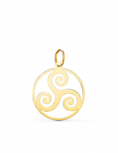 18K COLGANTE ORO AMARILLO REDONDO...