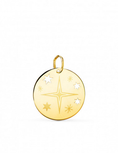 18K COLGANTE ORO AMARILLO REDONDO...