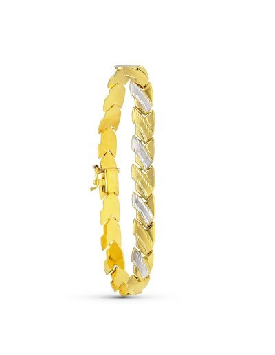 18K PULSERA ORO BICOLOR...