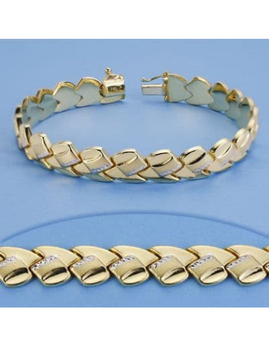 18K PULSERA ESTAMPACION 20 CM 12.15 GR