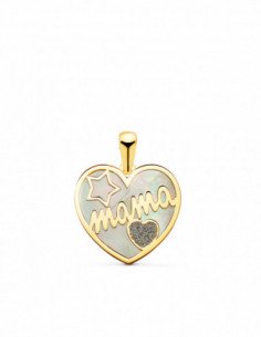 18K COLGANTE DE CORAZON CON...