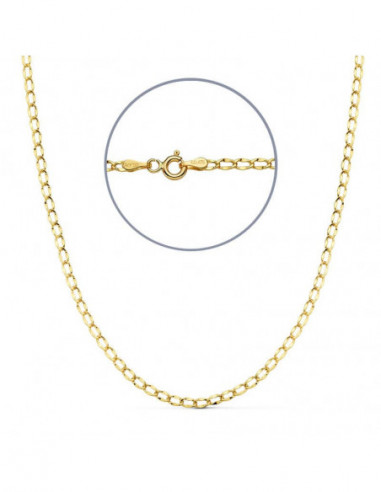 18K CADENA BILBAO HUECA 45CM 2 MM