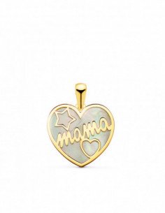 18K COLGANTE DE CORAZON CON...