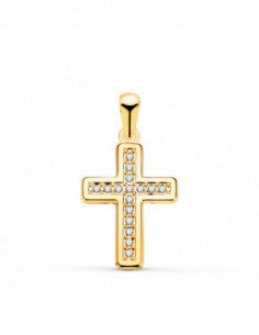 18K CRUZ ORO AMARILLO CON...
