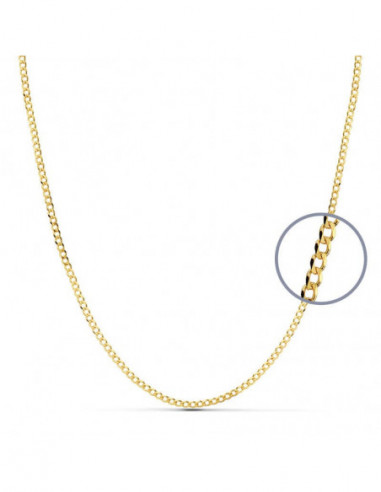 18K CADENA BARBADA 60 CM MACIZA 2 MM