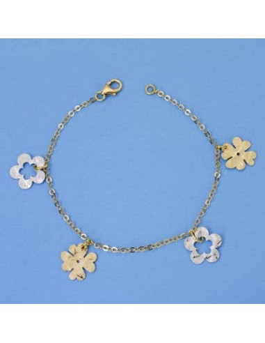 18K PULSERA BICOLOR 17 CM