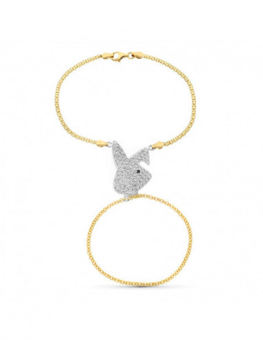 18K PULSERA ORO BICOLOR INDIA...