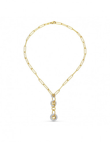 18K GARGANTILLA ORO BICOLOR MOTIVO