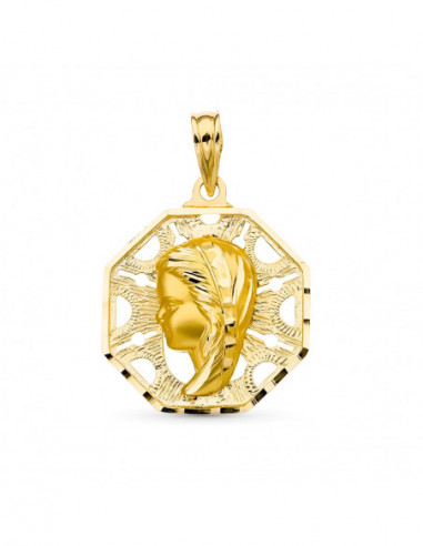 18K MEDALLA ORO AMARILLO VIRGEN NIÑA...