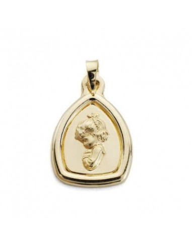 18K MEDALLA VIRGEN NIÑA 24X16 MM