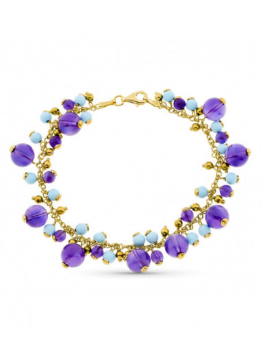 18K PULSERA ENTREPIEZAS ORO AMARILLO...