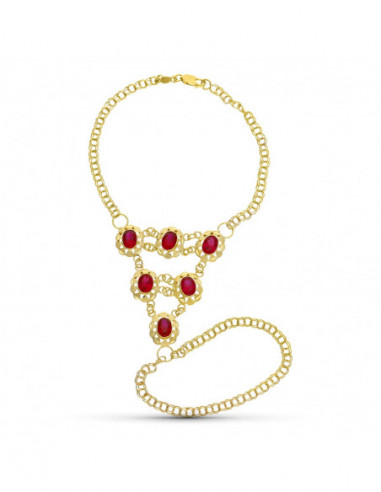 18K PULSERA ORO AMARILLO INDIA CUBANAS