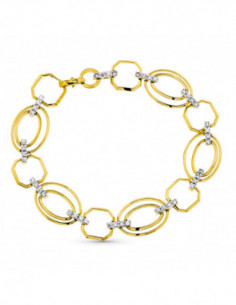 18K PULSERA ORO BICOLOR...