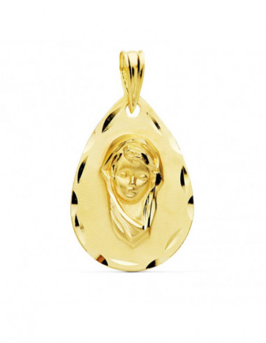 18K MEDALLA VIRGEN NIÑA 21X14 MM