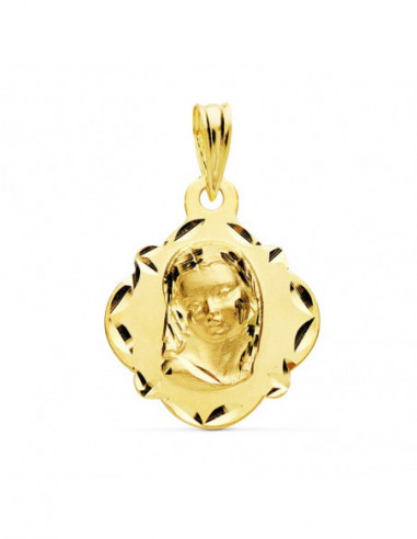 18K MEDALLA VIRGEN NIÑA 19X16 MM
