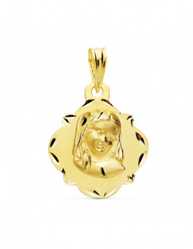 18K MEDALLA VIRGEN NIÑA 19X16 MM