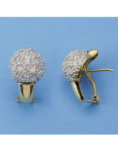 18K PENDIENTES BICOLOR...