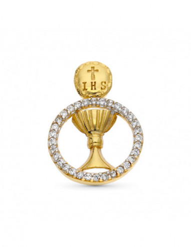 9K COLGANTE ORO BICOLOR CALIZ...