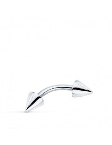 9K PIERCING ORO BLANCO DE CEJA CON...