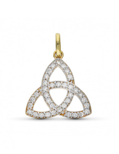 9K COLGANTE ORO BICOLOR CON...