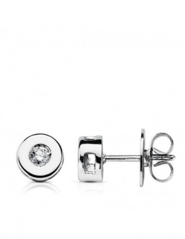 9K PENDIENTES ORO BLANCO CHATON...