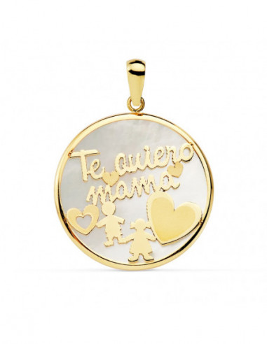 9K COLGANTE ORO AMARILLO MAMA NACAR...