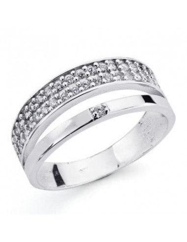 9K SORTIJA ORO BLANCO 43 CIRCONITAS