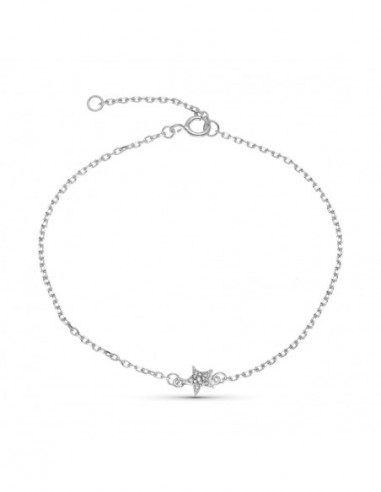 9K PULSERA ORO BLANCO ESTRELLA...