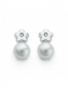 9K PENDIENTES ORO BLANCO...