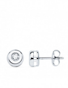 18K PENDIENTES CHATON...