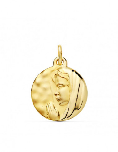 18K MEDALLA VIRGEN MARIA " REINA DE...