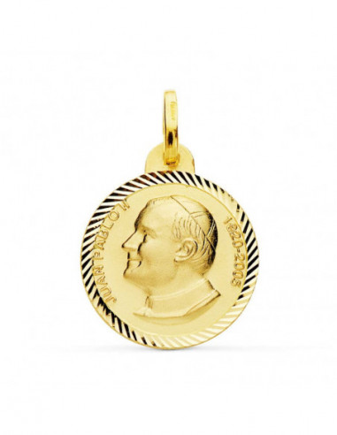 18K MEDALLA SAN JUAN PABLO II 20 MM...