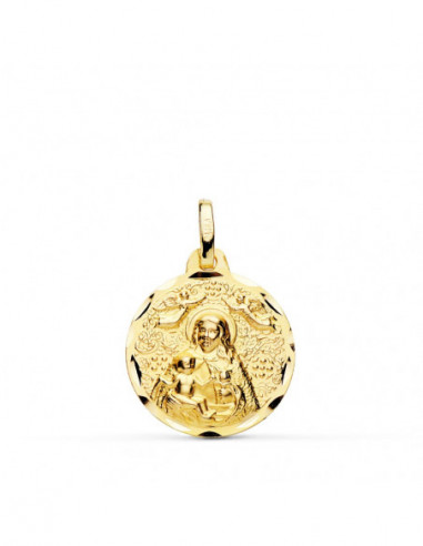 18K MEDALLA VIRGEN DE LA CINTA 18 MM
