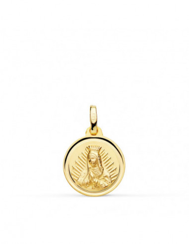 18K MEDALLA VIRGEN DE GUADALUPE 14 MM