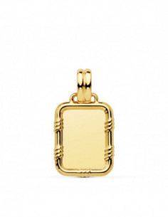 18K CHAPA BRILLO CON BORDE...