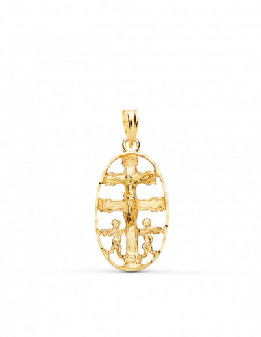 18K CRUZ DE CARAVACA ORO AMARILLO...
