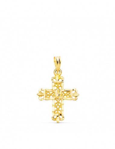 18K CRUZ ORO AMARILLO FILIGRANA...