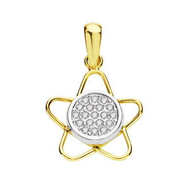 9K COLGANTE ORO BICOLOR...