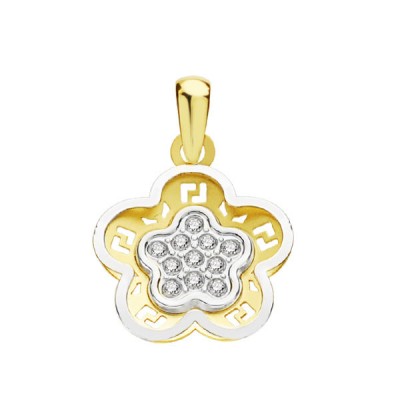 9K COLGANTE ORO BICOLOR...