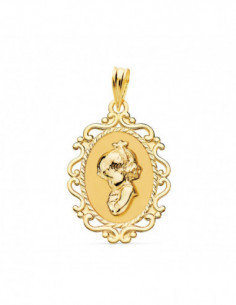 18K MEDALLA VIRGEN NIÑA...