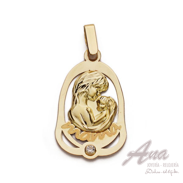 9K COLGANTE ORO AMARILLO MADRE...