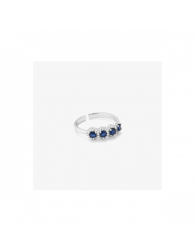 Anillo Plateado Mujer 3 Circonitas...