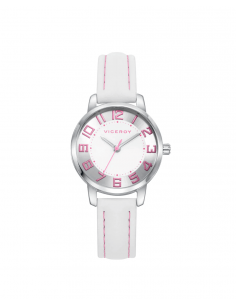 Reloj de correa blanca con...