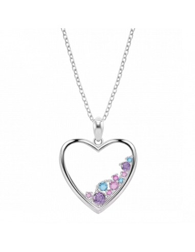 COLLAR CORAZÓN LOTUS SILVER...